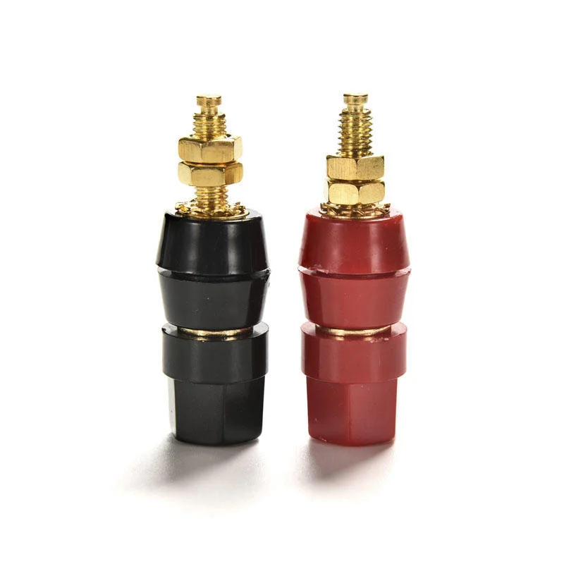 1Pair- 4mm Banana Speaker Terminal Red Black Wire Connector