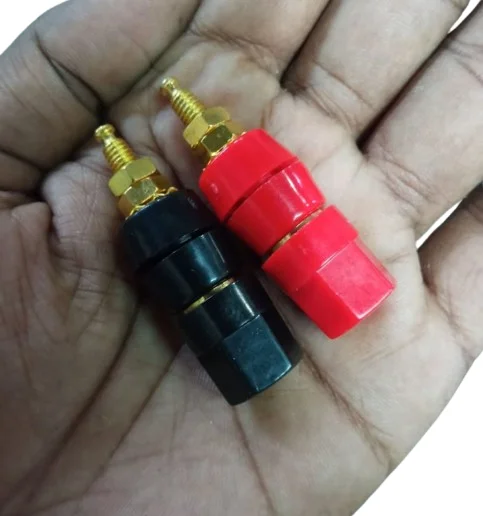 1Pair- 4mm Banana Speaker Terminal Red Black Wire Connector
