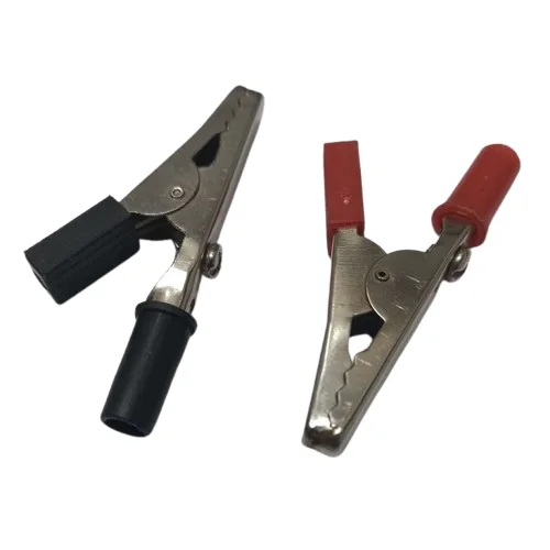 1Pair- 40mm Alligator Clip Red & Black Battery Test Clamp