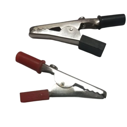 1Pair- 40mm Alligator Clip Red & Black Battery Test Clamp