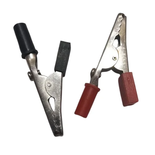 1Pair- 40mm Alligator Clip Red & Black Battery Test Clamp