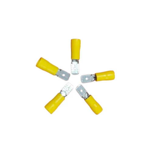 Yellow 55-250 Male 6.3mm Quick Disconnect 12-10 AWG Lug