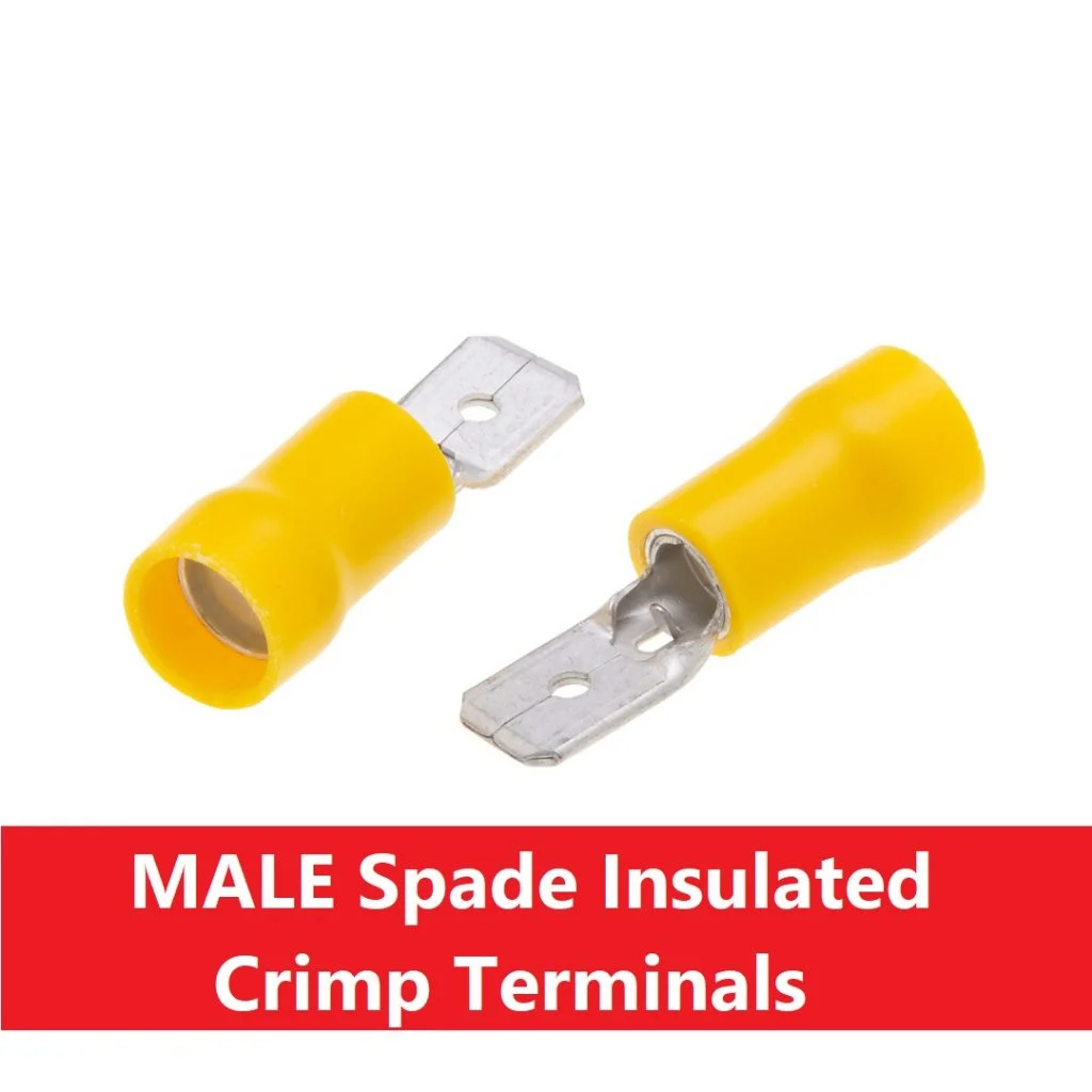 Yellow 55-250 Male 6.3mm Quick Disconnect 12-10 AWG Lug