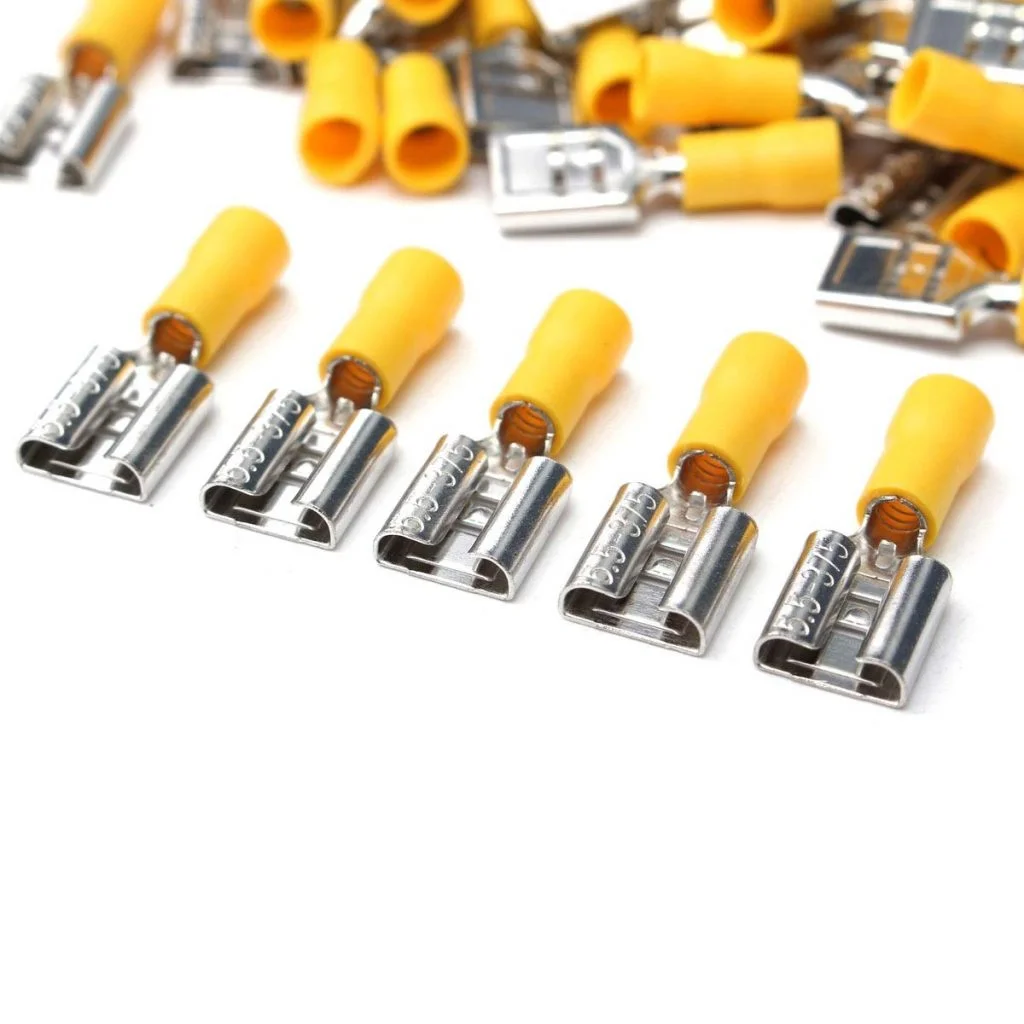 Yellow 55-250 Female 6.3mm Quick Disconnect 12-10AWG Lug