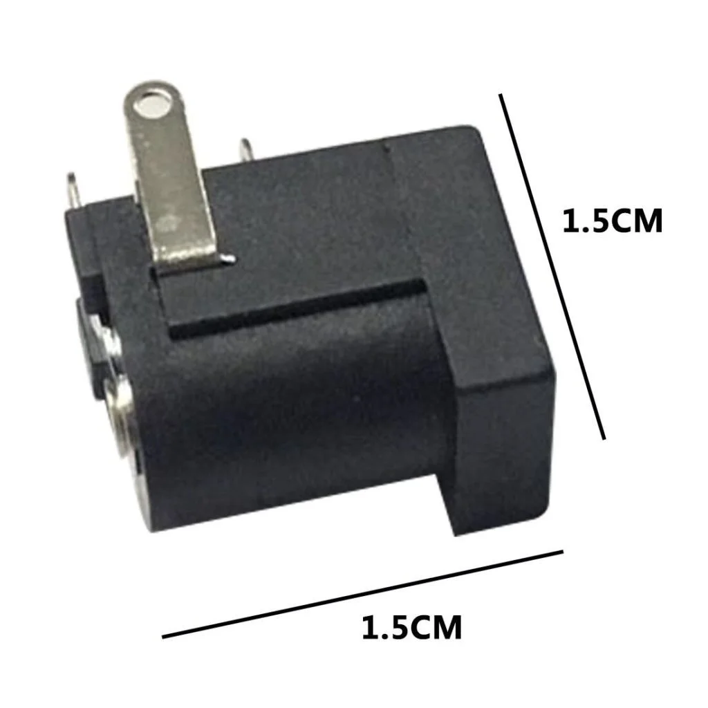 DC-005 5.5x2.1mm Right Angle DC Socket 3 Pin PCB Mount