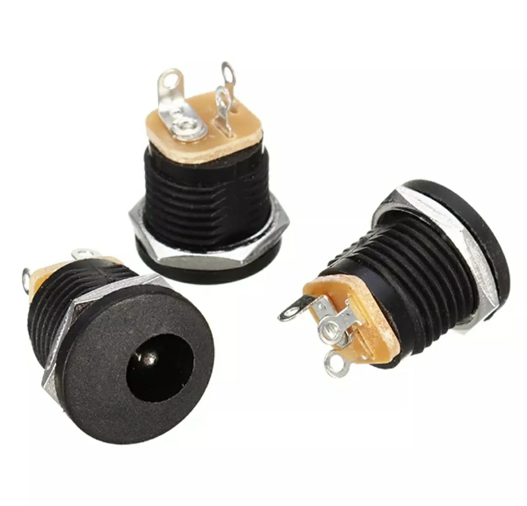 DC-022 5.5x2.1mm Female Panel Mount Socket With Nut Kit