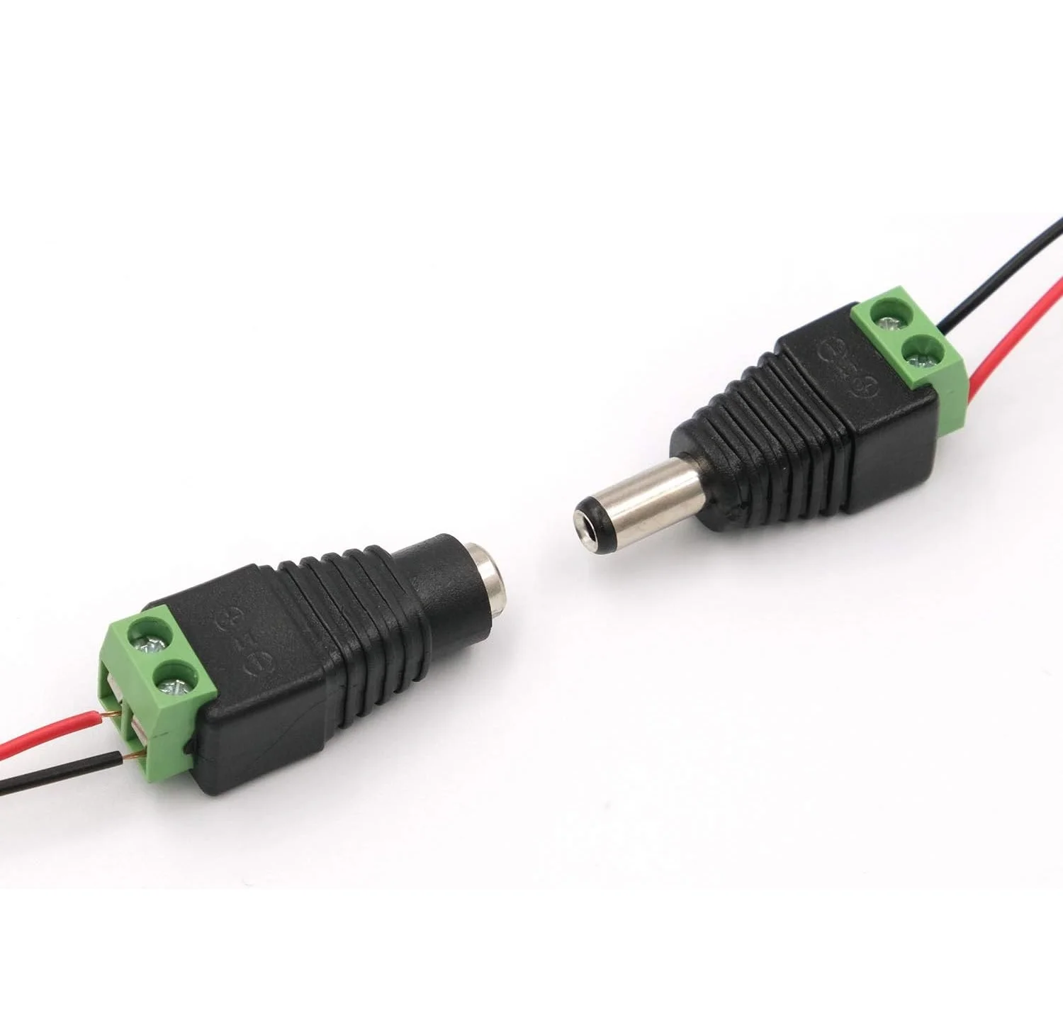 1Pair- 2.1mm DC Male Female Barrel Screw Terminal Connector