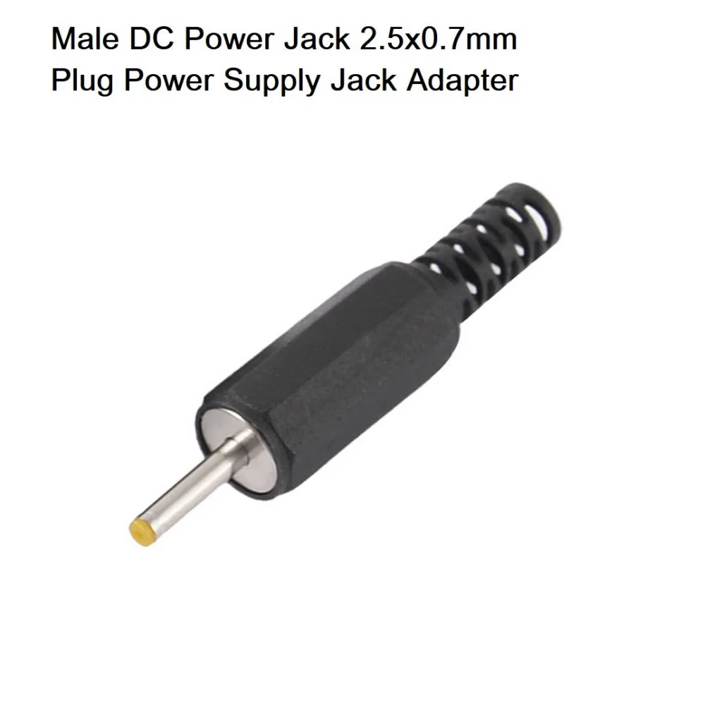 2.5mm x 0.7mm Male DC Power Cable Socket Solder Adapter