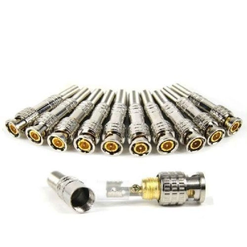 BNC Metal Steel Male Jack Spring Connector for CCTV DVR