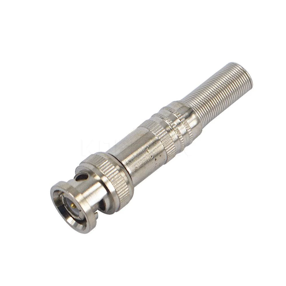 BNC Metal Steel Male Jack Spring Connector for CCTV DVR