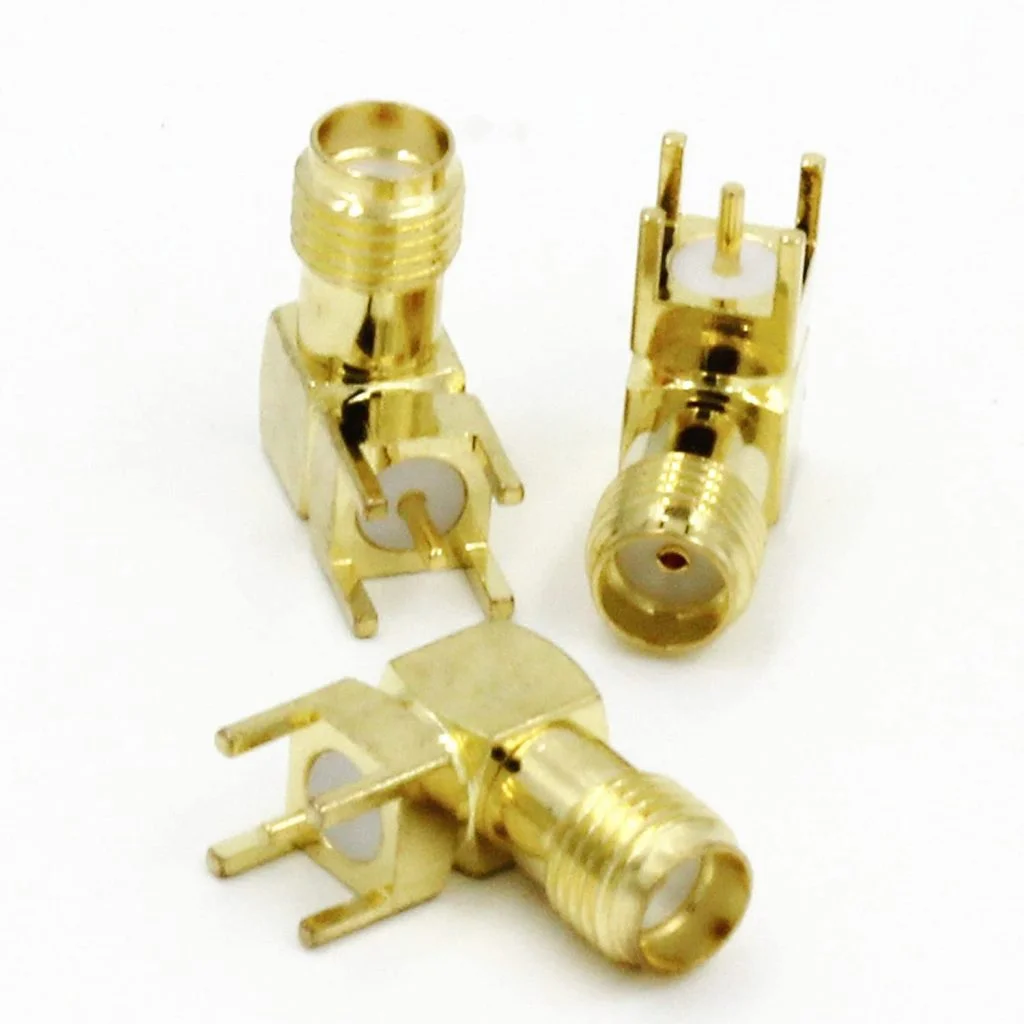 Right Angle PCB Mount SMA Female Jack RF Connector Adapter