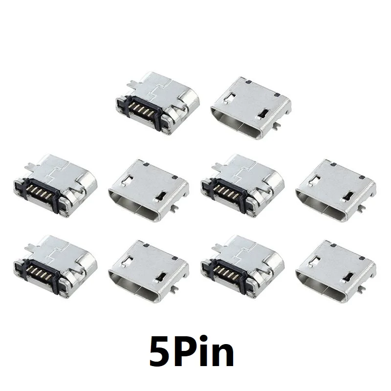 5 Pin Micro USB Type-B SMD Female Socket Power Jack