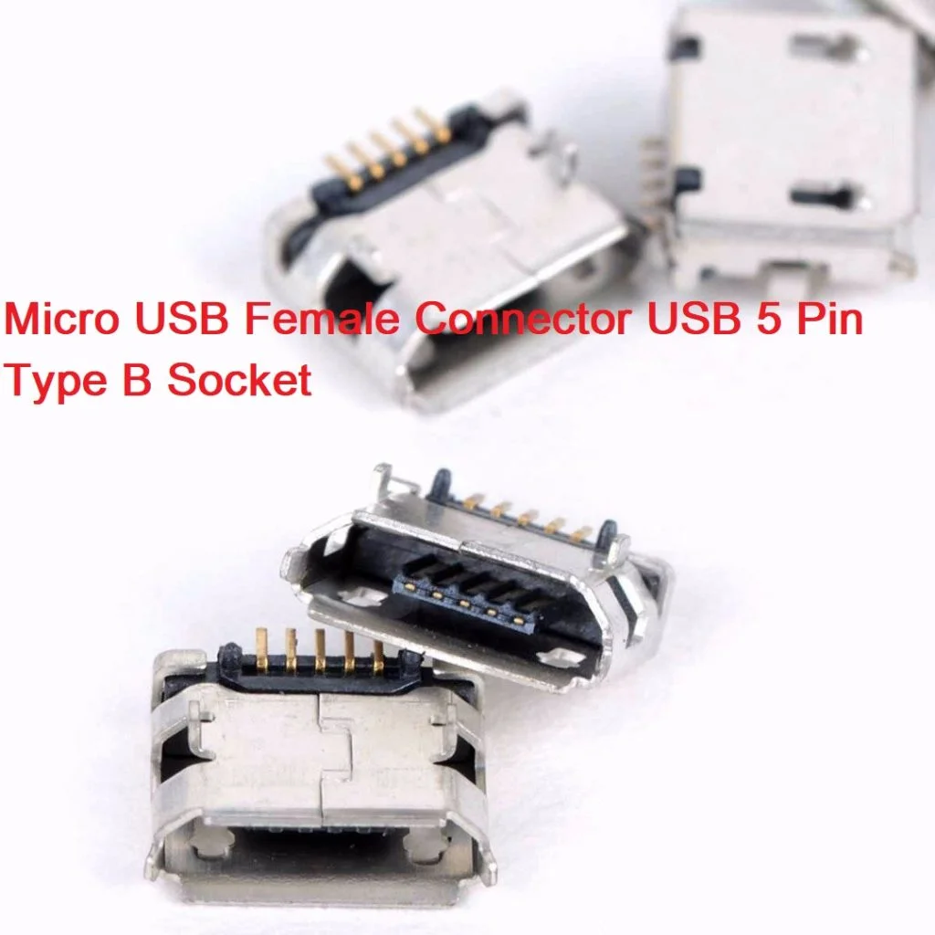 Micro USB 5Pin DIP Type B Female Connector Adapter