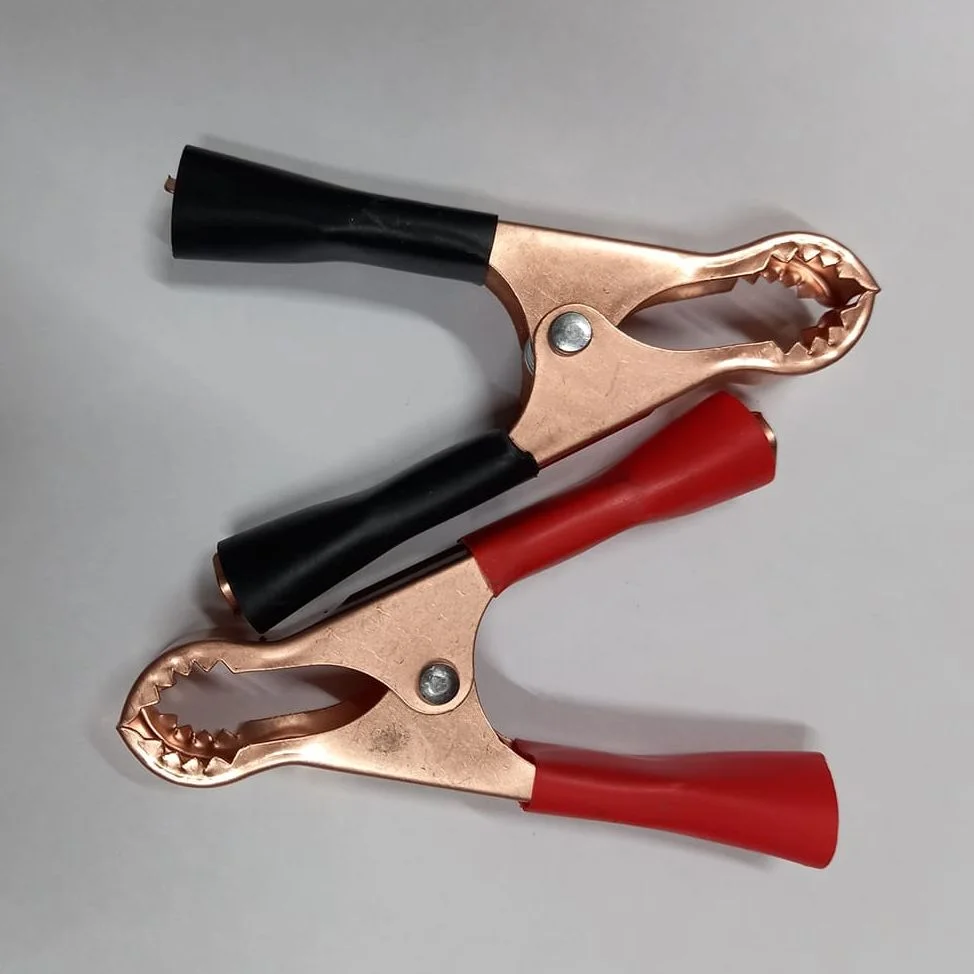 Buy 80mm Red Black Battery Alligator Clips 30A 12V 24V