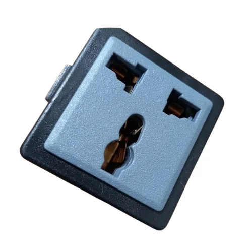 Black 3 Pin IPS Socket AC 220V Panel Mount UPS IPS Plug