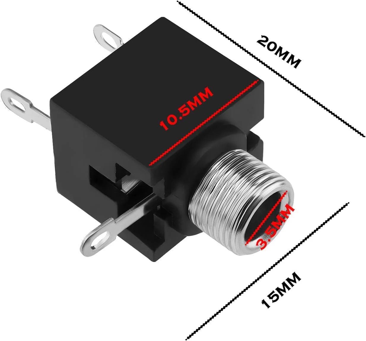 PJ301 3.5mm Mono Female Audio Jack Socket Connector