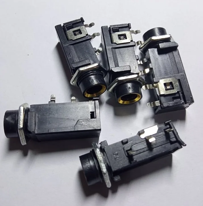 6.35mm Mono Plastic Female Audio Socket 3 Pin Jack