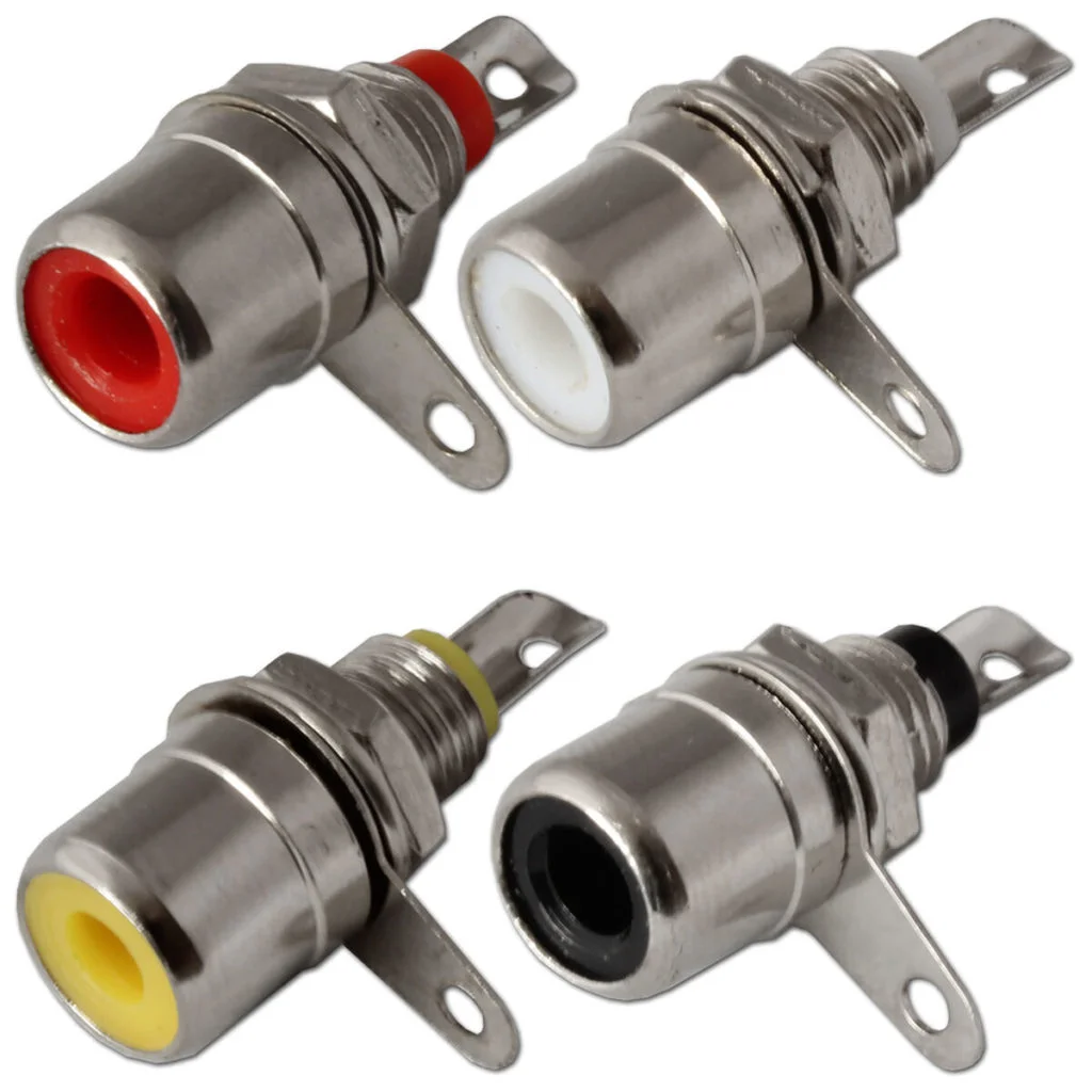 Female RCA Socket Panel Mount Audio Video Connector TV