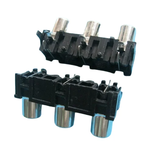 3 RCA Female AV Socket 3 Port Stereo PCB Mount Jack