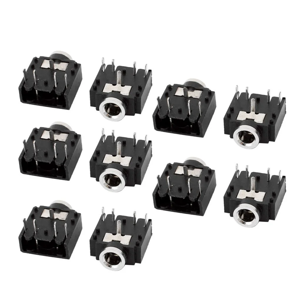 PJ-307 3.5mm 5Pin Stereo Audio Female PCB Socket Jack