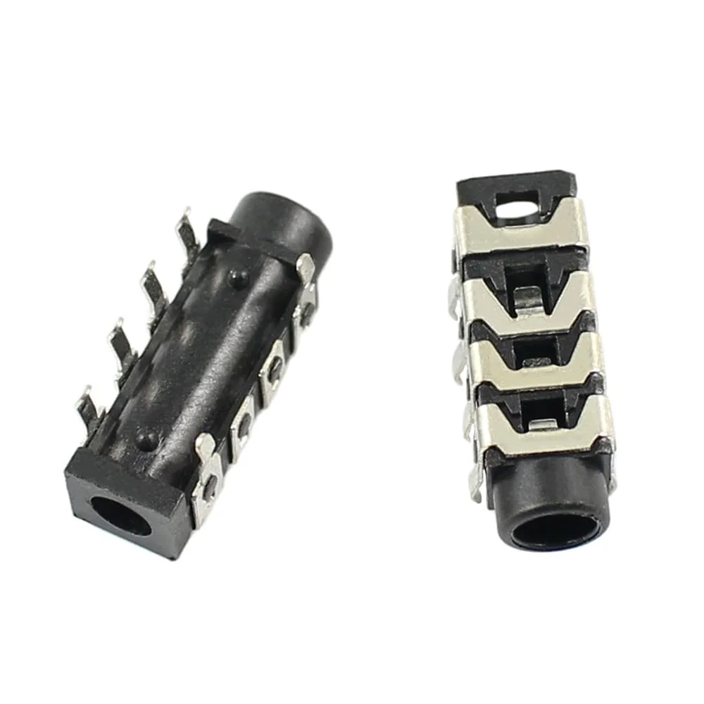 PJ-313B 6 Pin Female 3.5mm Headphone Socket PCB Mount