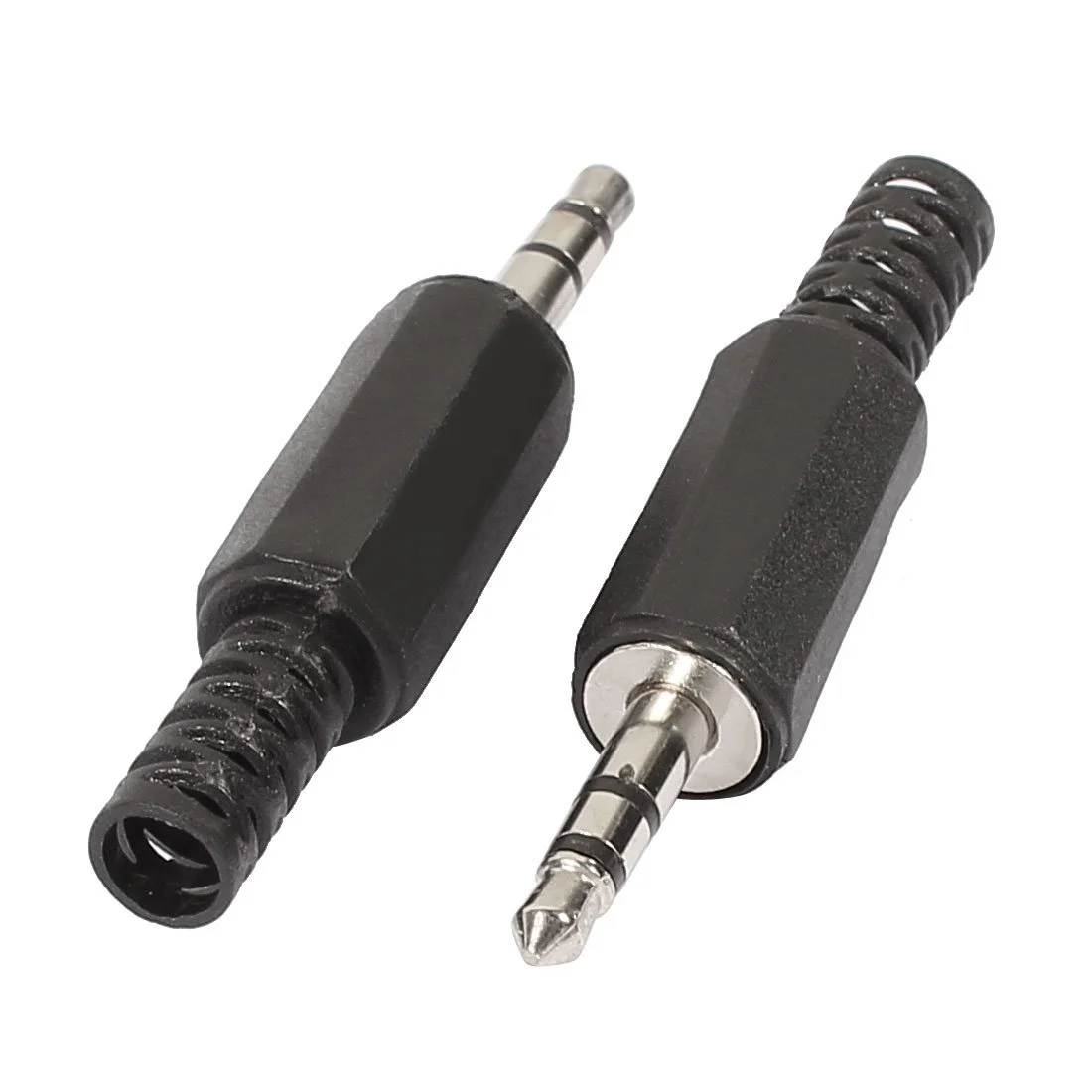 3 Pole Male 3.5mm Stereo Jack Plastic Audio Headphone Plug