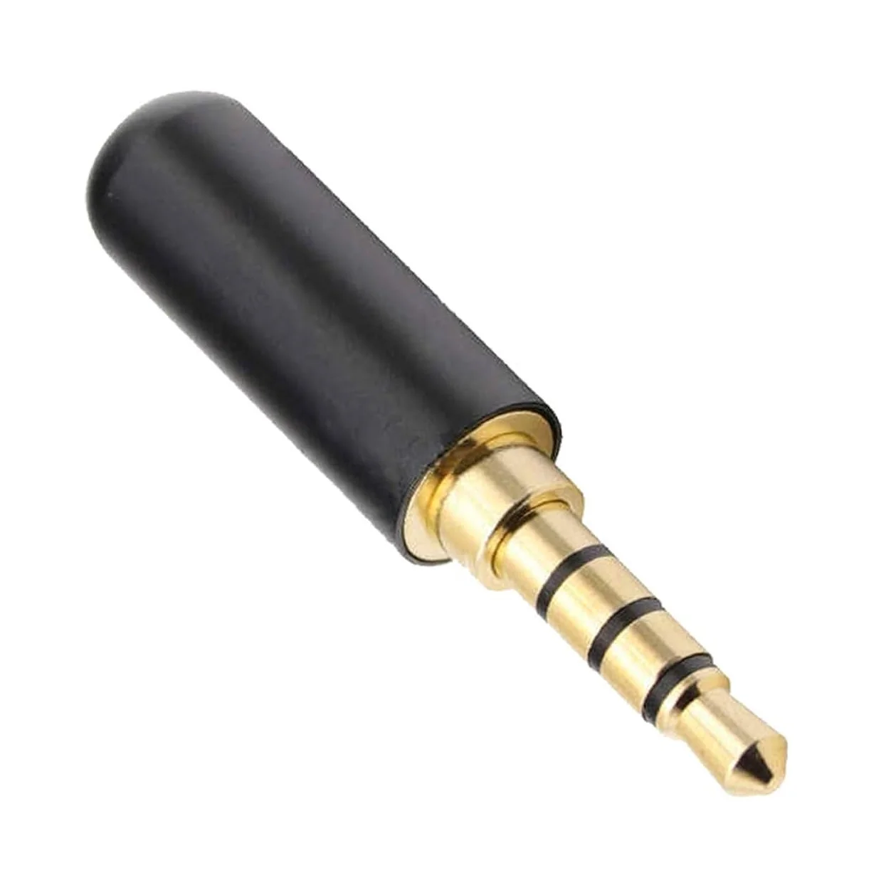 3.5mm 4 Pole Metal Audio Jack Male Plug for Headphones