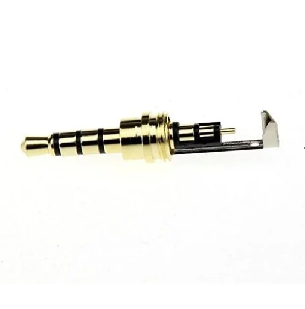 3.5mm 4 Pole Metal Audio Jack Male Plug for Headphones