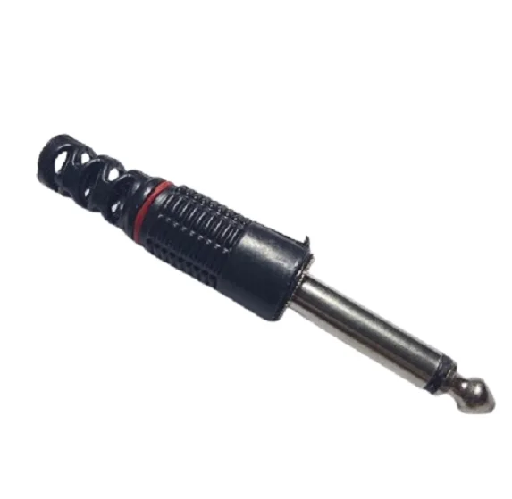6.35mm Male Audio Jack Mono Plastic Plug Mic Adapter