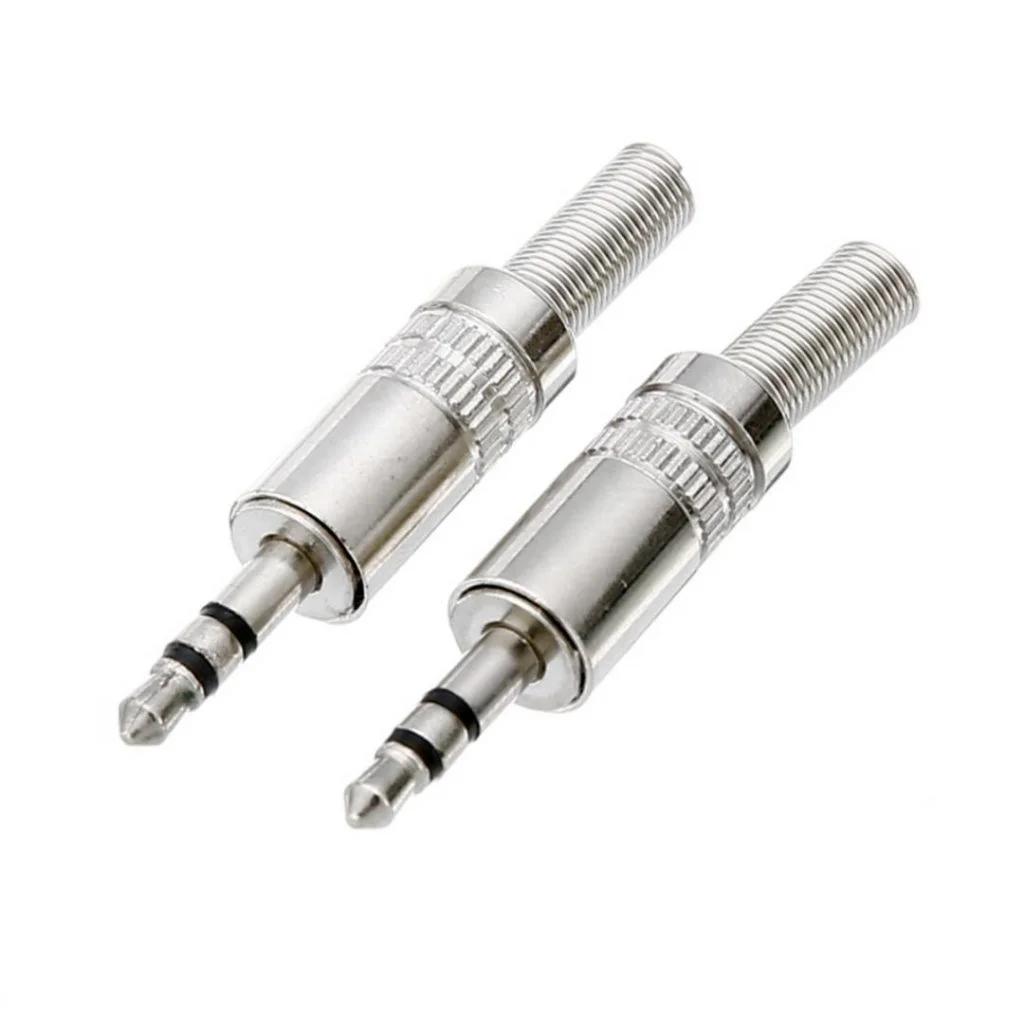 P106A 3.5mm Stereo Male Metal Audio Jack Connector Plug