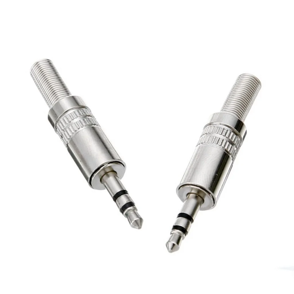 P106A 3.5mm Stereo Male Metal Audio Jack Connector Plug