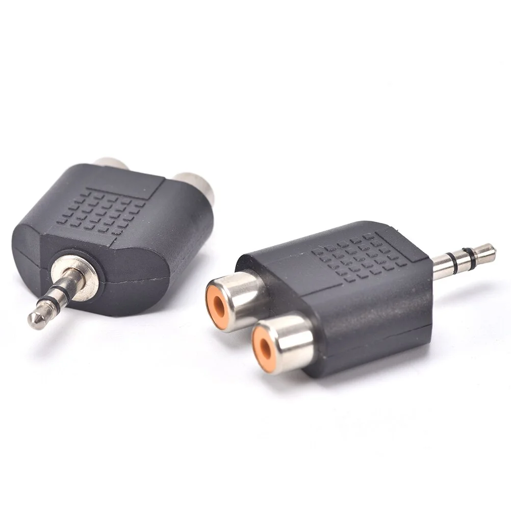 3.5mm Male To Dual RCA Female Y Splitter Audio Adapter