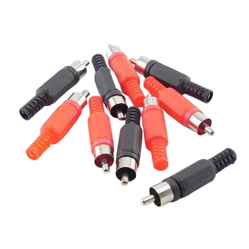 Buy RCA Male Plug Red Black Audio Video Cable Connectors