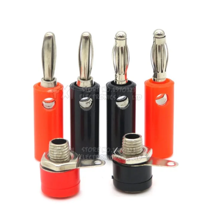 Buy 4mm Male Female Banana Plug Red Black Socket Jack