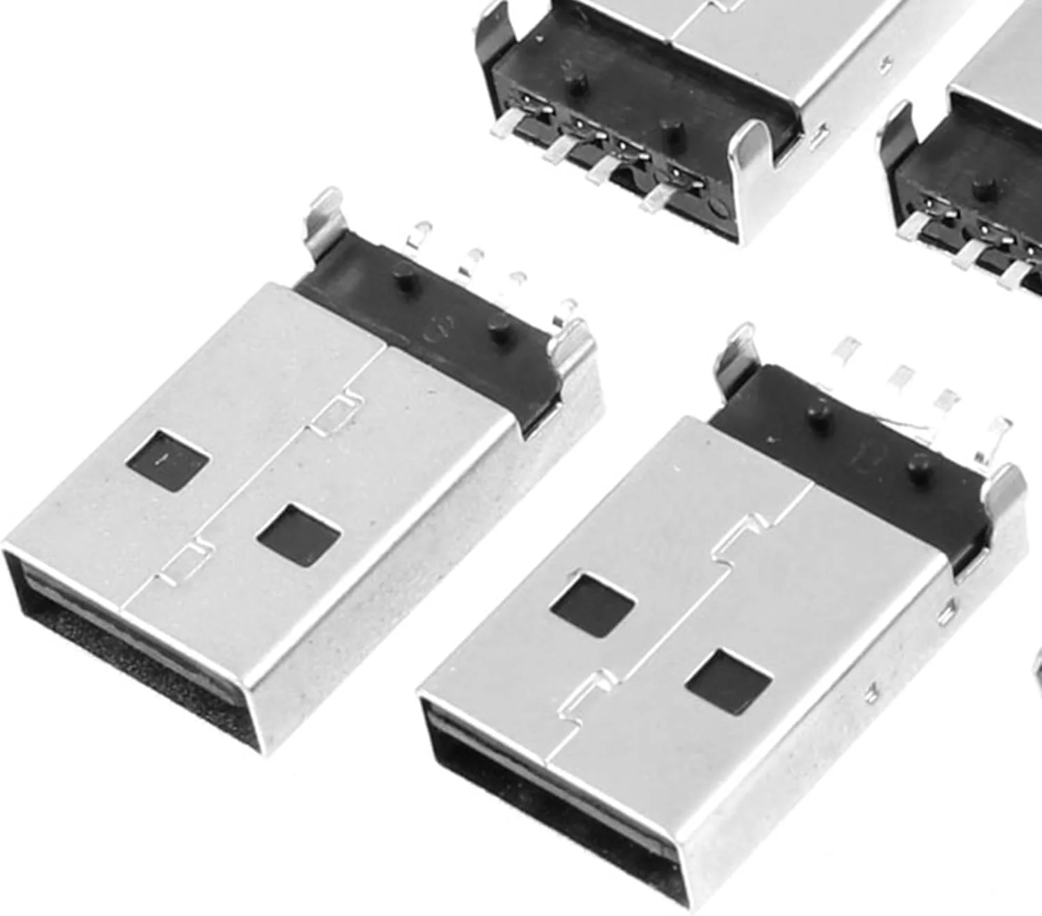 Buy Male USB 2.0 Type-A Plug 4 Pin DIP Panel Cable Socket