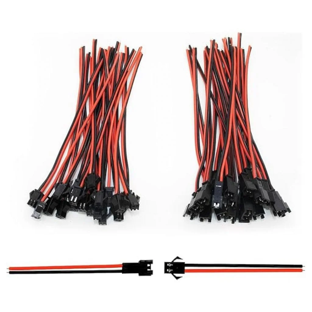 Buy 2 Pin JST Connector 2.54mm Red Black Cable