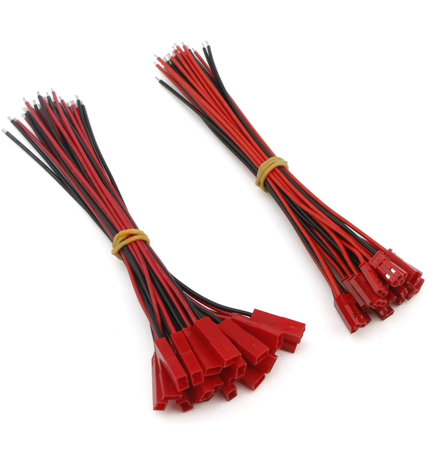 Red JST 2 Pin 2.54mm Male Female Connector With Cable