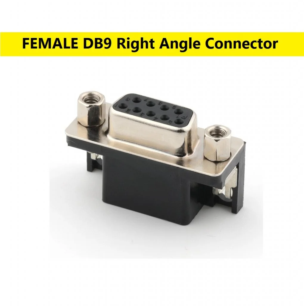 DB9 Female Right Angle Connector RS232 PCB 90 Degree