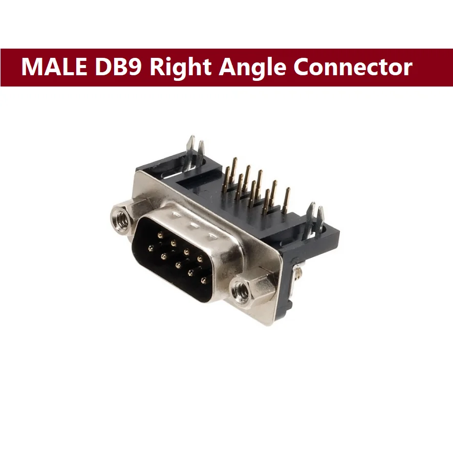DB9 Male Right Angle Connector RS232 PCB 90 Degree