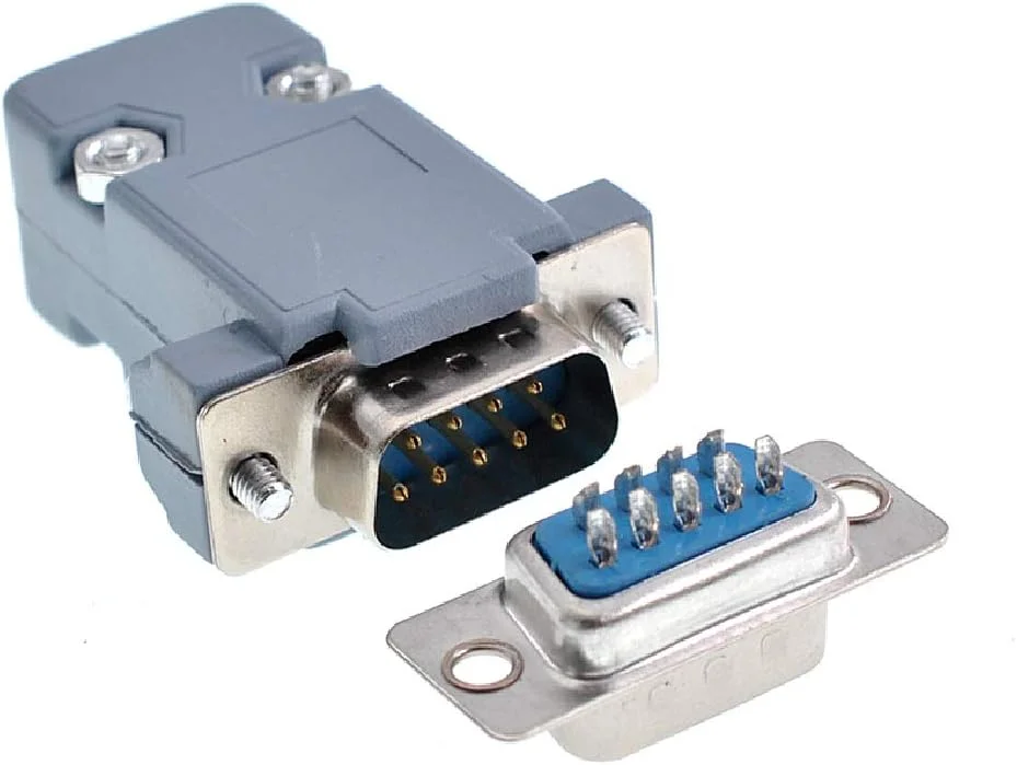 Buy DB9 Male 9 Pin VGA Connector Plastic Cover RS232 Port