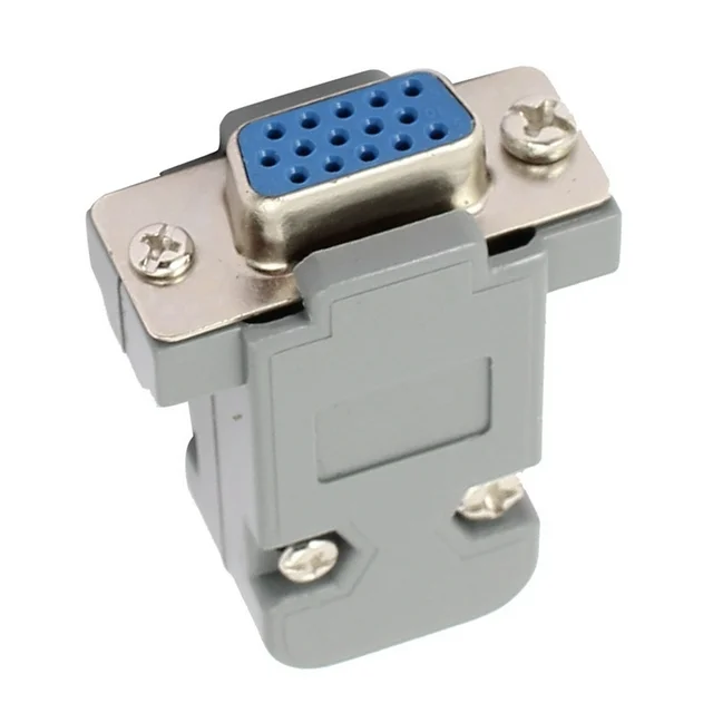 Buy DB15 15-Pin 3 Rows Female VGA Connector With Shell
