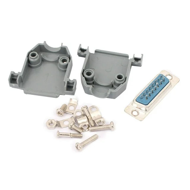 Buy DB15 15-Pin 2-Row Female Connector with Shell Cover