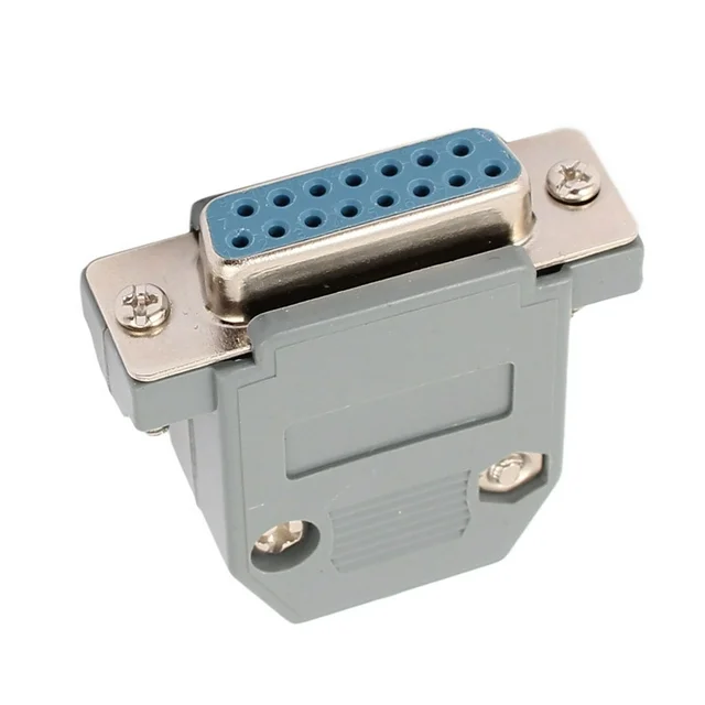 Buy DB15 15-Pin 2-Row Female Connector with Shell Cover