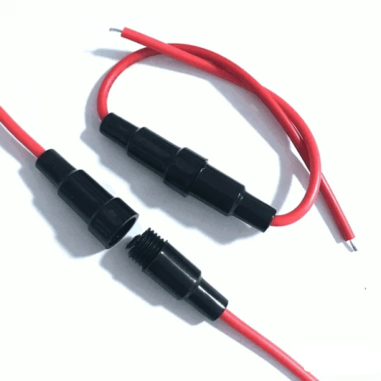 5x20mm AGC Inline Fuse Holder With Cable Waterproof 10A