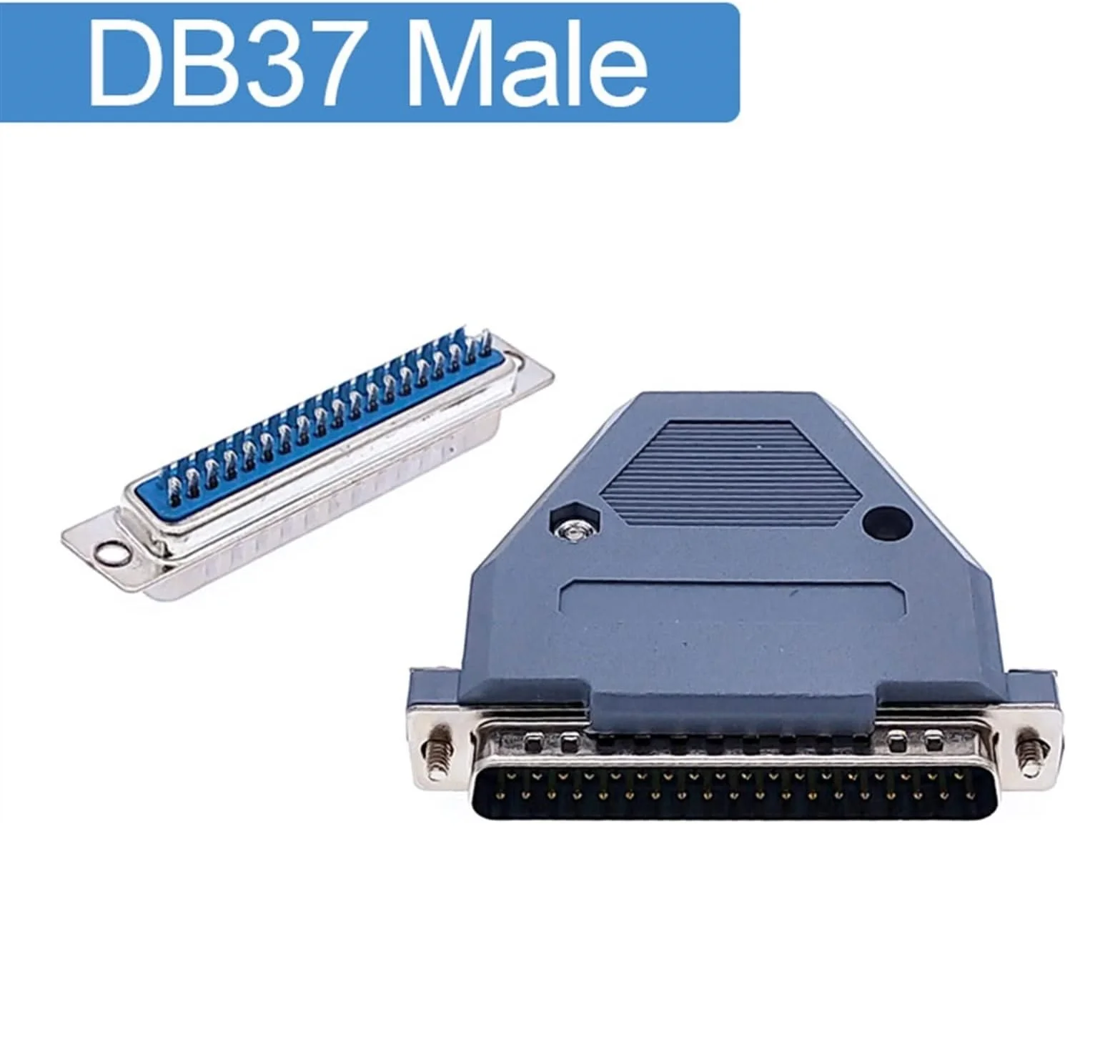 DB37 Male Female 37 Pin Connector With Plastic Shell