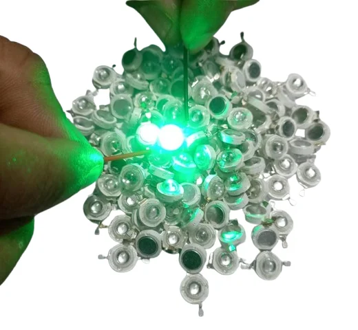 3W 3.7V Green COB LED Chip 8mm Round Ultra Bright SMD
